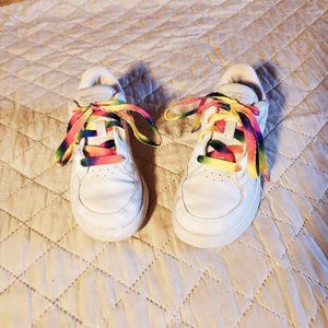 Kids Girl White Adidas Sneakers -Size 2